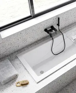 Vane BESCO - Obdĺžniková vaňa MODERN SLIM - Nožičky k vani - Bez nožičiek, Rozmer vane - 150 × 70 cm VANMOD15SLIM