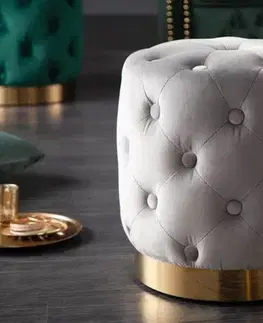 Taburety a podnožky Chesterfield taburet ZETHOS Dekorhome