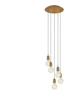 Svietidlá Markslöjd 108100 - Luster na lanku BRONX 5xE27/60W/230V bronzová 108100