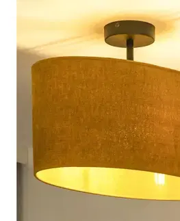 Svietidlá  - Prisadený luster OVAL 1xE27/15W/230V hnedá 604499