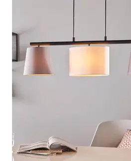 Svietidlá Eglo 55207 - Luster na lanku ALMEIDA 3xE14/25W/230V šedá 55207