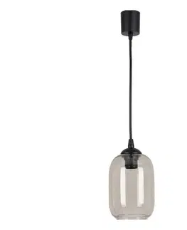Svietidlá BRILAGI - LED luster na lanku R GLASS 1xE27/60W/230V pr. 14 cm čierna/dymovo sivá NSTK7757+TK6439A