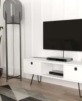 TV stolíky MONDA úzky TV stolík, biela