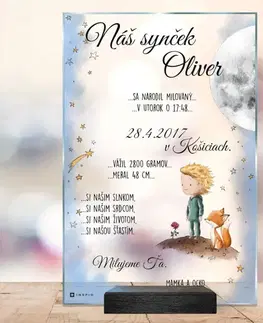 Tabuľky s venovaním (darčeky) Darček na krstiny pre chlapca
