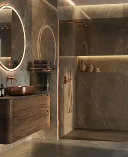 Sprchové dvere REA/S - Sprchová zástena Flexi Brown / Brush Copper 120 KPL-K99370