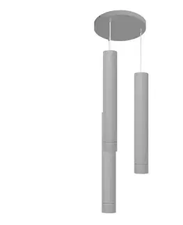 Svietidlá  LED Luster na lanku TUBA 3xGU10/4,8W/230V šedá W-KD 1111/3 GR