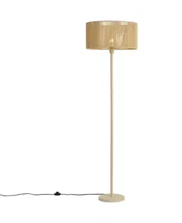 Stojace lampy Stojacia lampa béžová s tienidlom z papierového lana 50/50/25 - Simplo