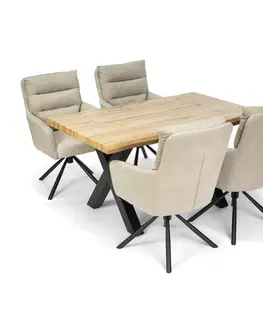 Konferenčné stolíky Jedálenský stôl TIMBER CROSS 140, prírodný dub