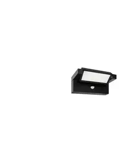 Záhradné lampy  LED vonkajšie nástenné svietidlo so senzorom LED/20W/230V 3000/4000/6500K IP54 čierne COREO LED 20W CCT PIR