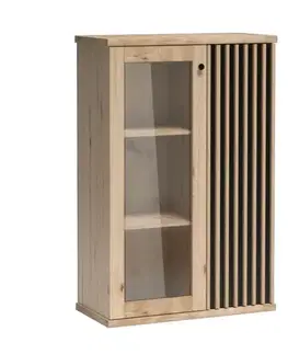 Vitríny KONDELA Koli C-3 vitrína dub artisan / čierna