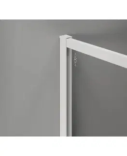 Sprchové dvere MEXEN/S - Kyoto-F Sprchová zástena WALK-IN s rámom 180 x 70, transparent 8 mm, biela 800-180-202-04-20-070
