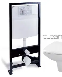 Závesné wc sety PRIM predstenový inštalačný systém bez tlačidla + WC CERSANIT CLEANON CARINA + SEDADLO PRIM_20/0026 X CA1