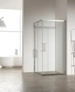 Sprchové kúty 90x90 Sprchový kút Atlas 90x90x210 chróm