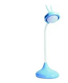 Lampy  LED Detská dotyková lampička RABBIT LED/0,4W/5V 3000/6500K modrá + USB 313003