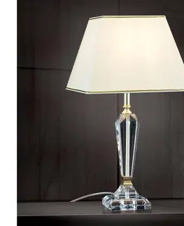 Lampy Orion LA 4-1201 - Krištáľová stolná lampa VERONIQUE 1xE27/60W/230V krémová/číra LA 4-1201 gold