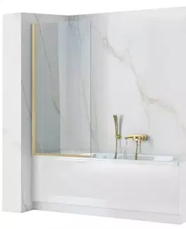 Vaňové zásteny Vaňová zástena Elegant 80x140 gold brush