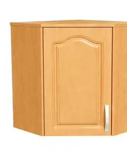 Kuchynské horné skrinky KONDELA Lora MDF New W60/60 L horná rohová kuchynská skrinka jelša