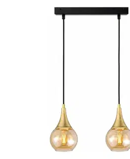 Svietidlá Keter Lighting Luster na lanku LACRIMA HONEY 2xE27/60W/230V 2142
