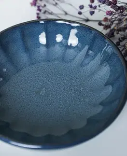 Misky a misy Súprava 6 kameninových misiek Laguna 12 cm, tmavomodrá
