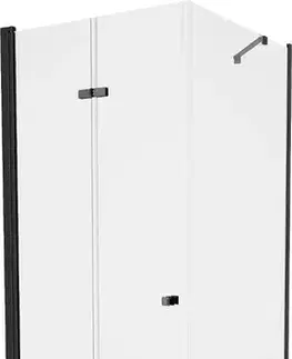Vane MEXEN/S - Lima sprchovací kút 70x70, transparent, čierna + biela vanička so sifónom 856-070-070-70-00-4010B