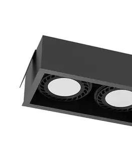Svietidlá - Brosline 3274 - Podhľadové svietidlo CAGE 2xGU10/18W/230V čierna 3274