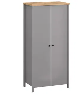Šatníkové skrine Skriňa 2D Melini Gray F