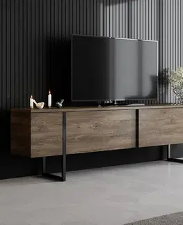 Konferenčné stolíky Televízny stolík Luxe Walnut and Black