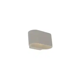 Nástenné osvetlenie Rustikálna oválna nástenná lampa betónová - Arles