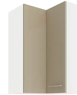Kuchynské skrinky visiace Skrinka do kuchyne LARA CAPPUCCINO 60X60 GN-90 2F (90°)
