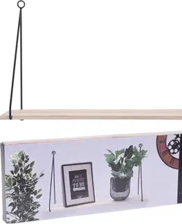 Regále, poličky MAKRO - Polička kov / drevo, 15 x 50cm