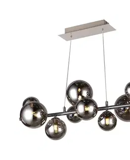 Svietidlá Wofi 6014.10.24.9000 - LED Luster na lanku VILLA 10xG9/3W/230V čierna/chróm 6014.10.24.9000