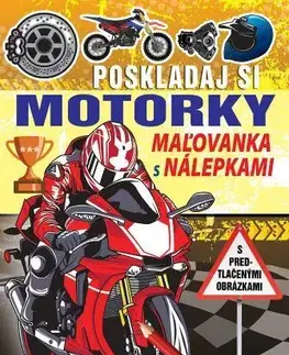 Nalepovačky, vystrihovačky, skladačky Poskladaj si motorky
