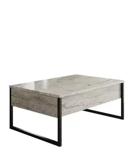 Konferenčné stolíky Konferenčný stolík Luxe - Travertine, Black