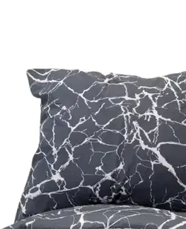 Obliečky Obliečky bavlnené Mramor deluxe TiaHome - 2x Vankúš 90x70cm, 1x Paplón 200x220cm