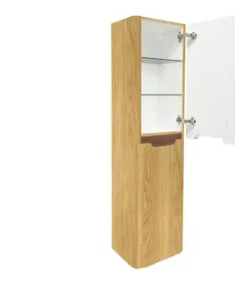 Kúpeľňový nábytok Kúpeľňová skrinka vysoká SAT Fusion 40x149x33 cm dub medový mat SATFUSIONV40DM SATFUSIONV40DM