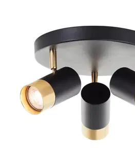 Svietidlá Brilliant - LED Bodové svietidlo VIGOLO 3xGU10/5W/230V čierna/zlatá G03434/86