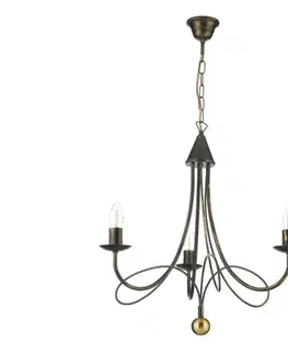 Svietidlá ONLI - Luster na reťazi MILVIA 3xE14/6W/230V bronzový 5099/3BR