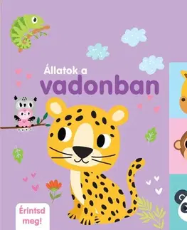 Leporelá, krabičky, puzzle knihy Állatok a vadonban - Érintsd meg!