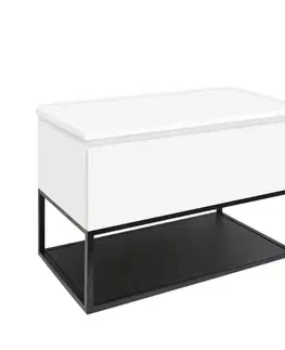 Kúpeľňový nábytok Kúpeľňová skrinka s krycou doskou SAT B-Way 79x57x45 cm biela lesk BWAY80WDESK BWAY80WDESK