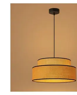 Svietidlá  Luster na lanku BOHO 1xE27/60W/230V pr. 40 cm béžová 0680