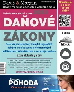 Dane, účtovníctvo Daňové zákony 2023 - Úplné znenie platné v roku 2023