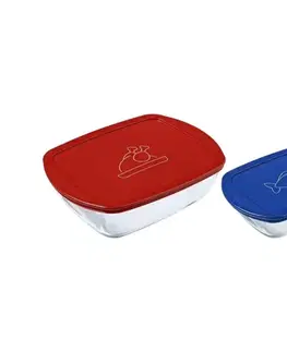 Potravinové dózy UTC SADA 2x sklenené dózy na potraviny PYREX 1,2/2,5 l 913S567/7645