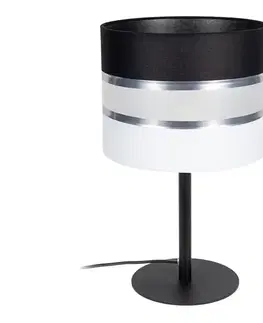 Lampy  Stolná lampa CORAL 1xE27/60W/230V čierna/biela 0417