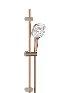 Kúpeľňové batérie KFA KFA - Malaga posuvný sprchový set, kompletný, PVD brushed rose gold 841-352-34