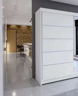 Šatníkové skrine Šatníková skriňa TALLYA 3 biela