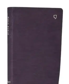 Náboženstvo NET Bible, Large Print Thinline with Cross References, Purple Leathersoft, Comfort Print (Thumb Indexed) - Thomas Nelson