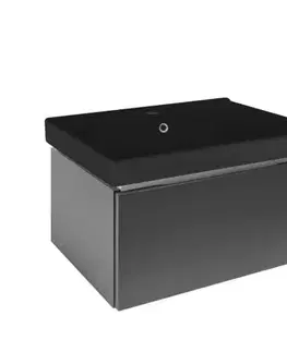 Kúpeľňový nábytok Kúpeľňová skrinka s umývadlom SAT Feel 60x30x46 cm antracit mat SATFEEL60ANTU1MB SATFEEL60ANTU1MB