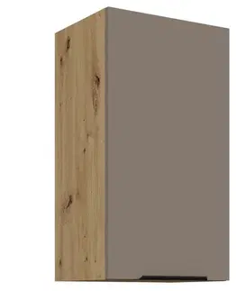 Kuchynské horné skrinky KONDELA Frisbo 40 G-72 1F horná kuchynská skrinka sandgrau / dub artisan