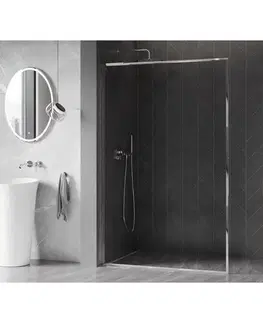 Sprchové dvere MEXEN/S - Kyoto-F L Sprchová zástena WALK-IN s rámom 70 x 202, transparent 8 mm, chróm 800-070-174-01-00