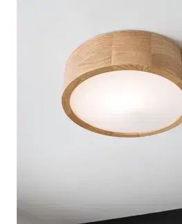 Svietidlá BRILAGI - LED RGBW stmievateľné stropné svietidlo CARVALHO 1xE27/12W/230V dub pr. 27,5 BG0736+AI0819